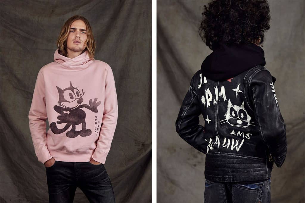 scotch and soda felix the cat sweatshirt