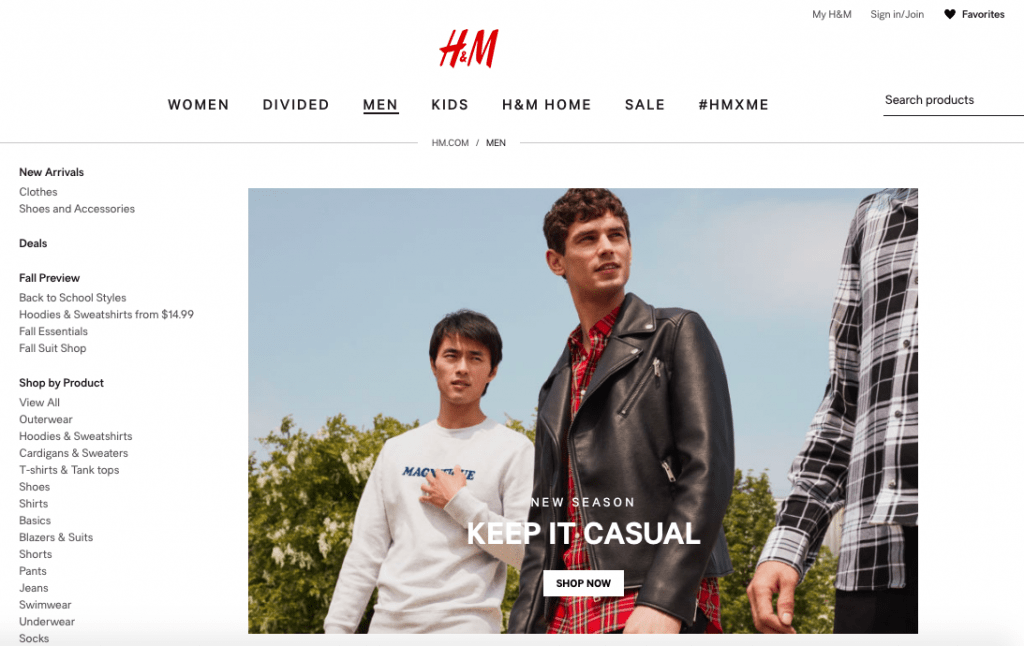 h&m e